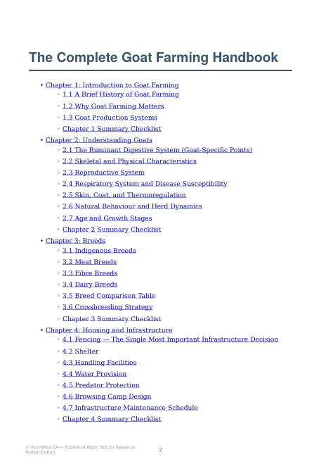 Detailed South African Goat Farming Handbook