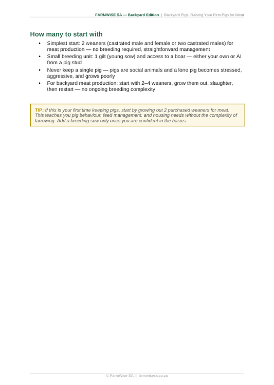 Pig Farming | Backyard Edition Handbook