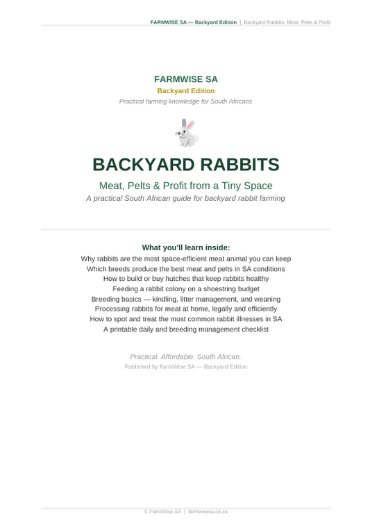 Rabbit Farming | Backyard Edition Handbook