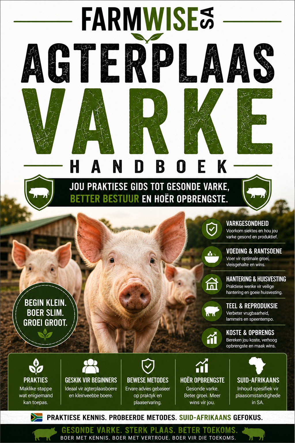 Agterplaas Varke Handboek — Jou Eerste Trop