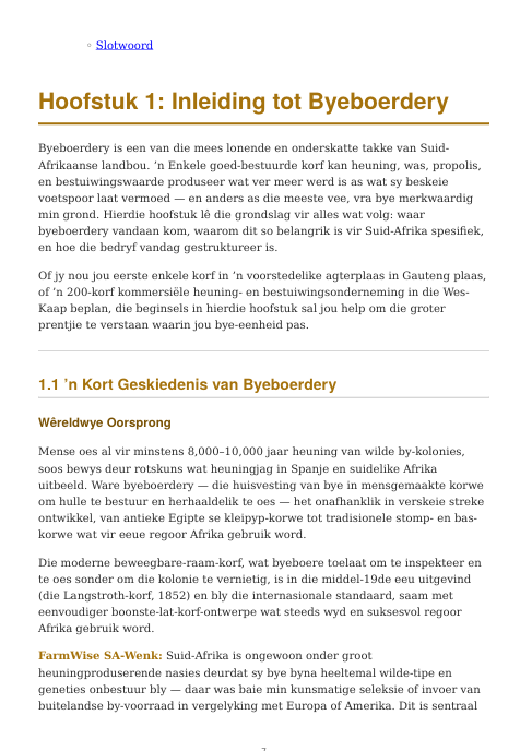Gedetailleerde Byeboerdery Handleiding