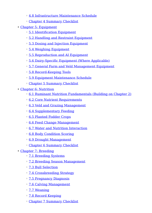 Detailed Cattle Handbook