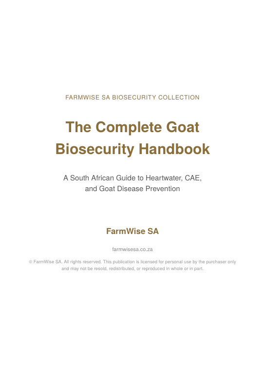Complete Goat Biosecurity Handbook
