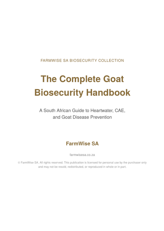 Complete Goat Biosecurity Handbook