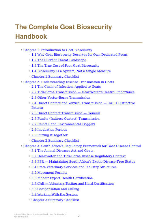 Complete Goat Biosecurity Handbook