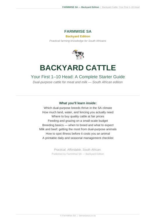 Cattle Farming | Backyard Edition Handbook