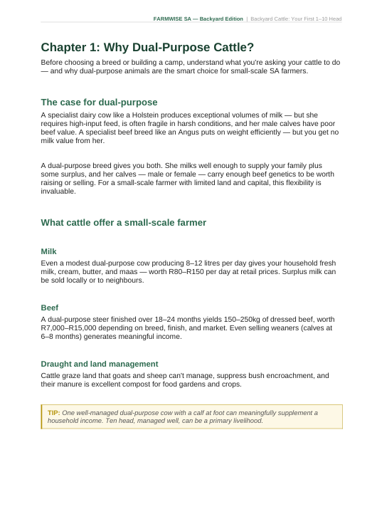 Cattle Farming | Backyard Edition Handbook