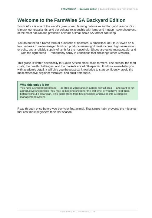 Sheep Farming | Backyard Edition Handbook