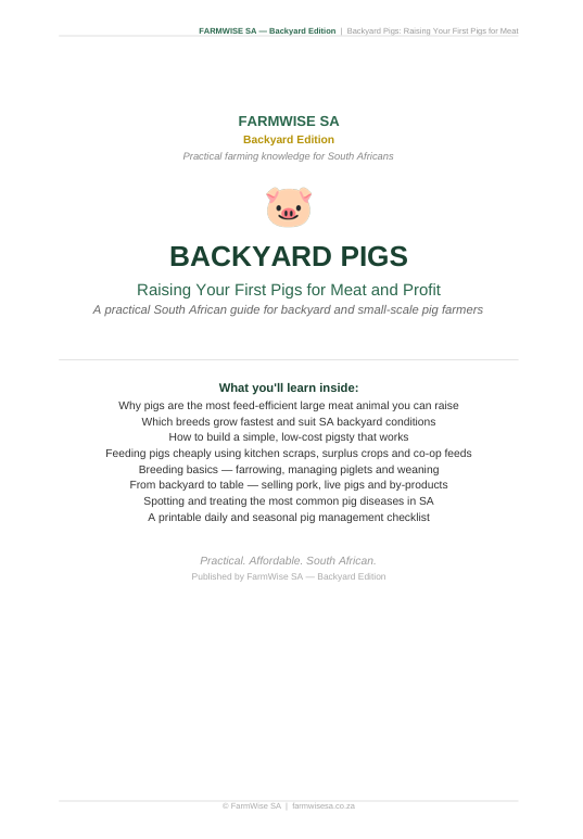 Pig Farming | Backyard Edition Handbook