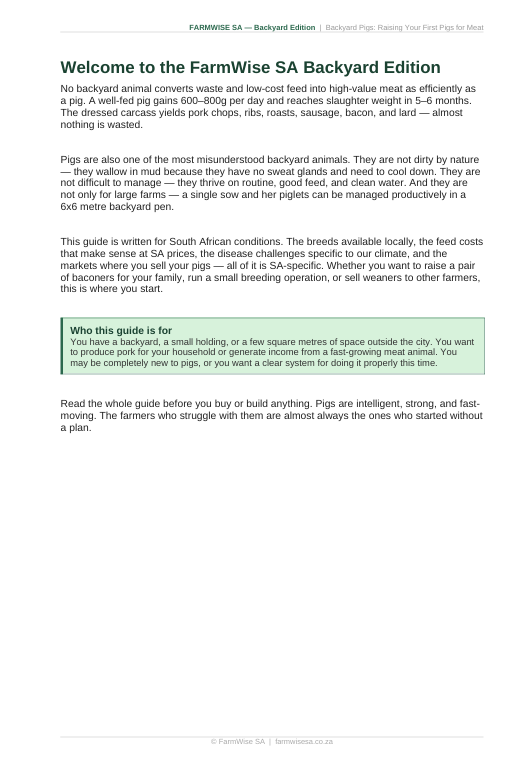 Pig Farming | Backyard Edition Handbook