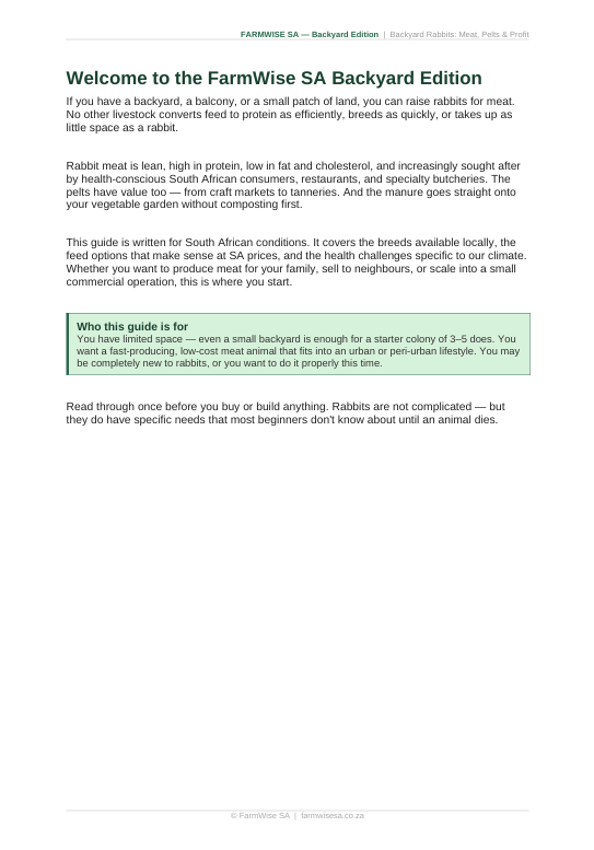 Rabbit Farming | Backyard Edition Handbook