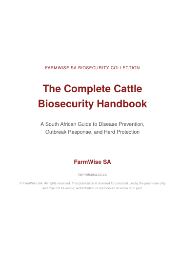 Complete Cattle Bioscurity Handbook