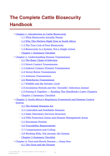 Complete Cattle Bioscurity Handbook