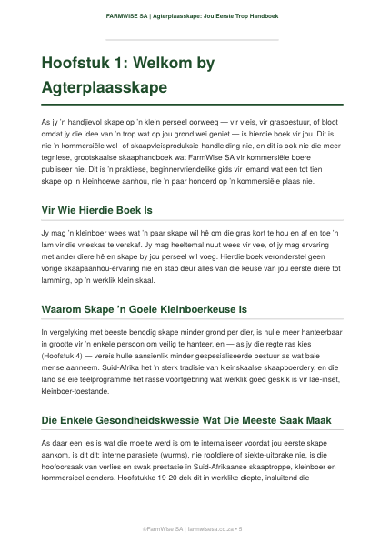 Agterplaas Skape Handboek — Jou Eerste Trop