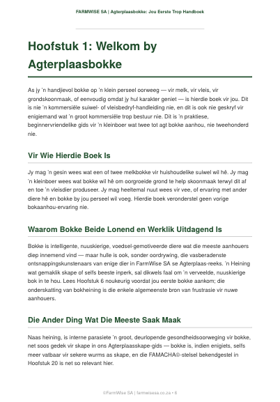 Agterplaasbokke Handboek — Jou Eerste Trop